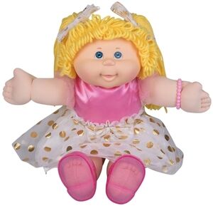 Cabbage Patch Kids Classic Doll Yellow Blonde Yarn Hair Retro Style Girl Toy *